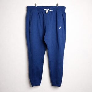 NWT ASICS Sunday Sana Fleece Joggers Blue Mens 3XL NWT Soft Athleisure